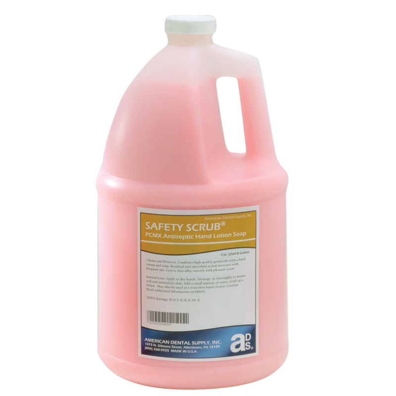 :: AMERICAN DENTAL SUPPLY, INC. -  SAFETY SCRUB® PCMX ANTISEPTIC LOTION SOAP, 128 OZ. PUMP (GALLON)   ::
