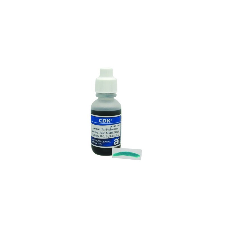 CDK CARIES INDICATING DISCLOSING GEL, GREEN, 15 CC DROPPER BOTTLE