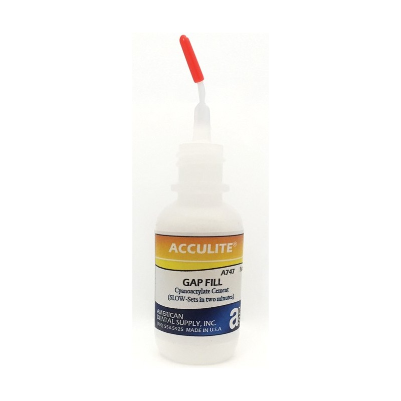 ACCULITE CYANOACRYLATE ADHESIVE, GAP FILL, 1/2 OZ.