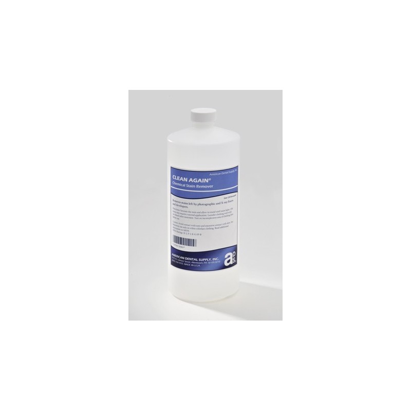 :: AMERICAN DENTAL SUPPLY, INC. -  CLEAN AGAIN® - X-RAY STAIN REMOVER (FROM CLOTHING), 32 OZ. (QUART) ::