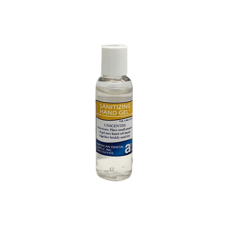 :: AMERICAN DENTAL SUPPLY, INC. -  SANITIZING HAND GEL, CLEAR, UNSCENTED, 6-2 OZ. PUMP BOTTLES ::