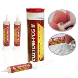CUSTOM PEG® II PUTTY REFRACTORY MATERIAL, PKG 3-12 CC SYRINGES