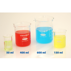 BEAKER & LID, GLASS, 400 ML
