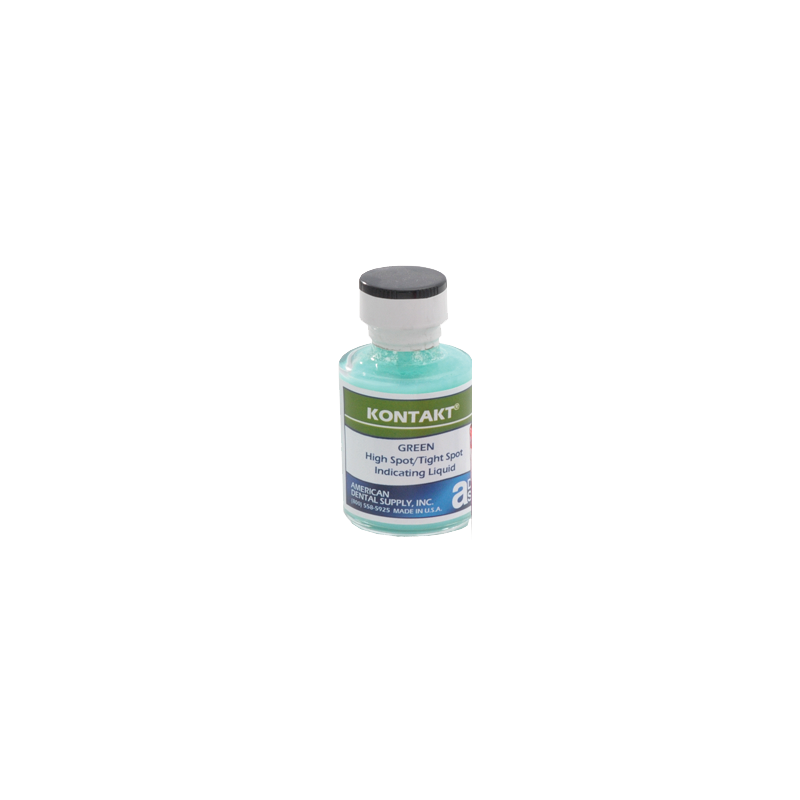 :: AMERICAN DENTAL SUPPLY, INC. -  KONTAKT INDICATOR LIQUID, GREEN, 1 OZ.  ::