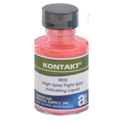 :: AMERICAN DENTAL SUPPLY, INC. -  KONTAKT INDICATOR LIQUID, RED, 1 OZ.  ::