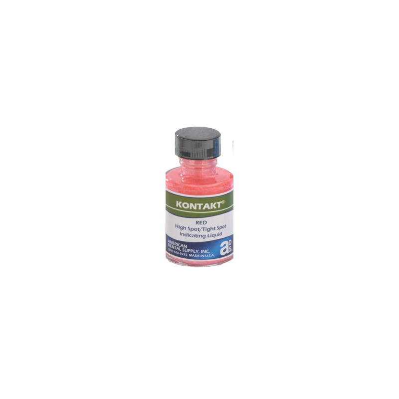 :: AMERICAN DENTAL SUPPLY, INC. -  KONTAKT INDICATOR LIQUID, RED, 1 OZ.  ::