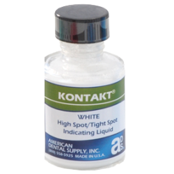 :: AMERICAN DENTAL SUPPLY, INC. -  KONTAKT INDICATOR LIQUID, WHITE, 1 OZ.  ::