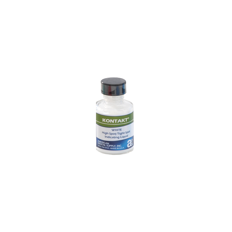 :: AMERICAN DENTAL SUPPLY, INC. -  KONTAKT INDICATOR LIQUID, WHITE, 1 OZ.  ::