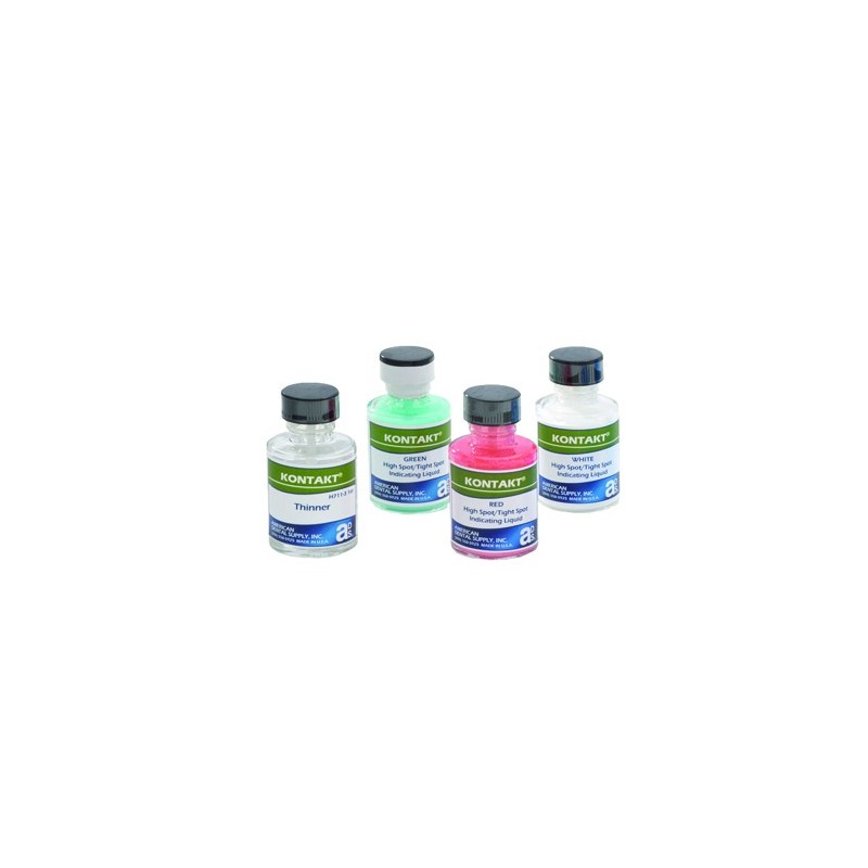 :: AMERICAN DENTAL SUPPLY, INC. - KONTAKT INDICATOR LIQUID KIT, (1 OZ. BLUE/1 OZ. THINNER)  ::