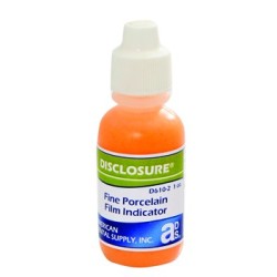 :: AMERICAN DENTAL SUPPLY, INC. - DISCLOSURE® REFRACTORY INDICATING GEL KIT, 2-1 OZ. BOTTLES, TUBING, BRUSH   ::