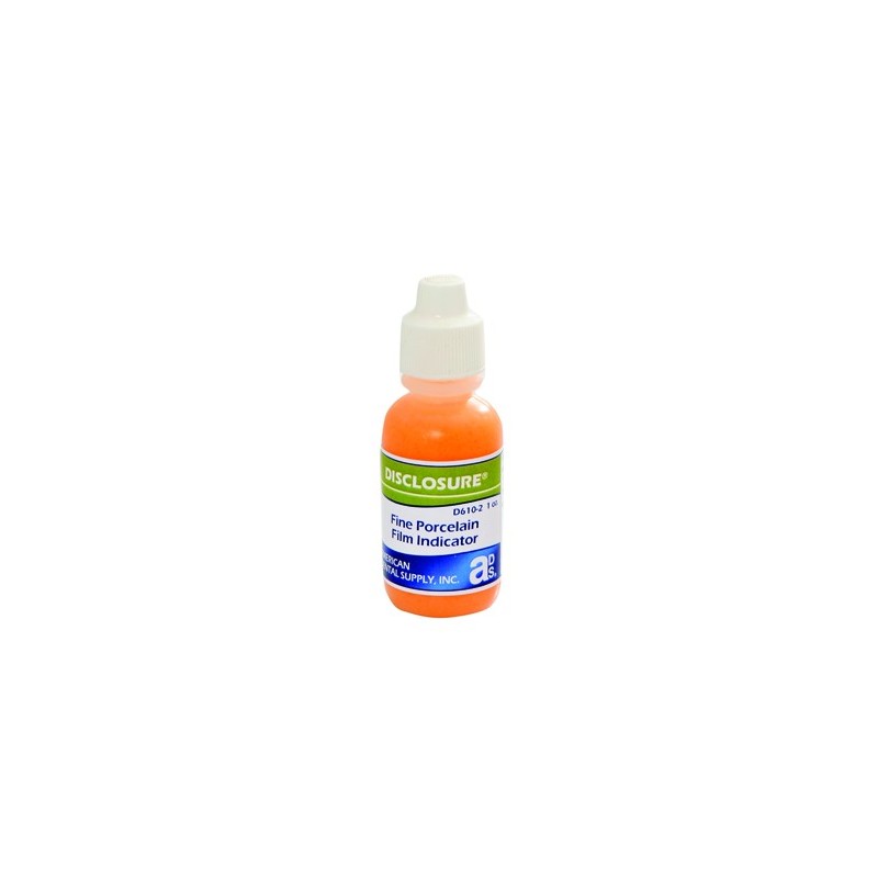 :: AMERICAN DENTAL SUPPLY, INC. - DISCLOSURE® REFRACTORY INDICATING GEL KIT, 2-1 OZ. BOTTLES, TUBING, BRUSH   ::