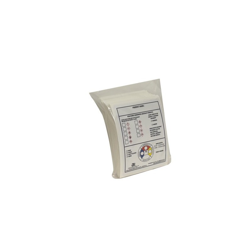 HAZARD CODING LABELS, 3” x 4”, 100 PER ROLL