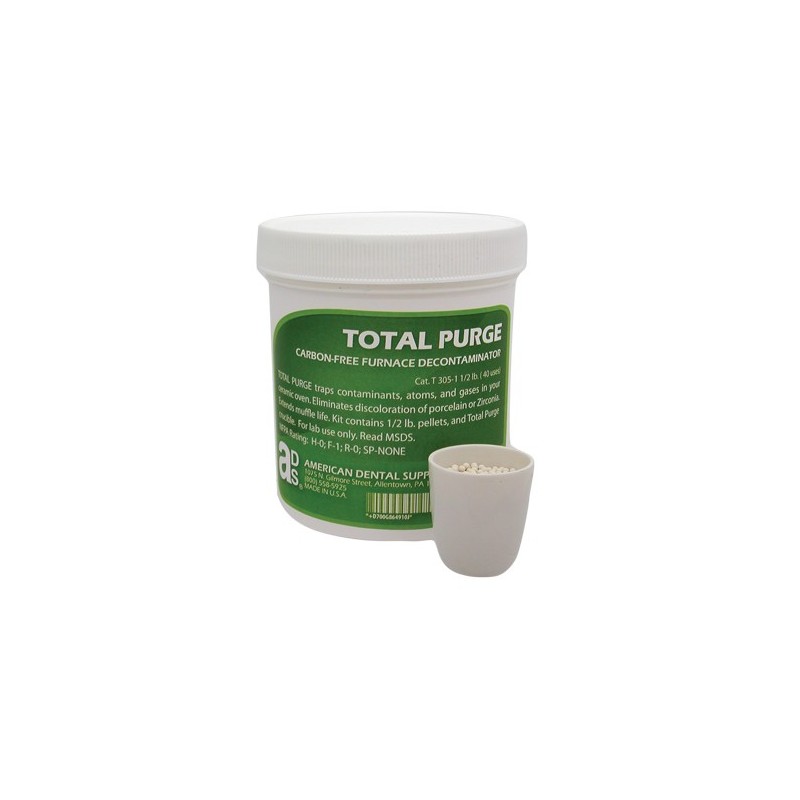 TOTAL PURGE FURNACE CLEANER FOR ZIRCONIA KIT (1/2 LBS PELLETS W/CRUCIBLE)