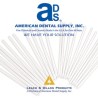 :: AMERICAN DENTAL SUPPLY, INC. - CERPRESS® SL WAX SPRUE RODS, WHITE, 8 GAUGE, (25) EACH ::