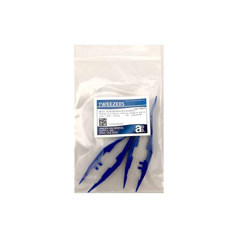 :: AMERICAN DENTAL SUPPLY, INC. -  TWEEZERS SMALL 5" (PACKAGE OF 2)  ::