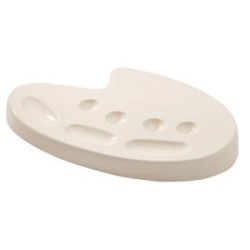 :: AMERICAN DENTAL SUPPLY, INC. -  ARTIST PORCELAIN PALETTE - 3 SLANTS, 4 WELLS ::