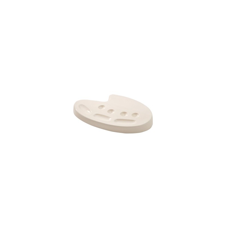 :: AMERICAN DENTAL SUPPLY, INC. -  ARTIST PORCELAIN PALETTE - 3 SLANTS, 4 WELLS ::