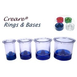 :: AMERICAN DENTAL SUPPLY, INC. - CREARE® CASTING RING & BASE SET, CLEAR, 1-1/4”, 60 GM  ::