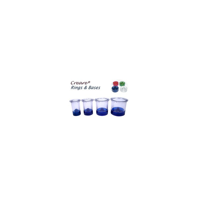 :: AMERICAN DENTAL SUPPLY, INC. - CREARE® CASTING RING & BASE SET, CLEAR, 1-1/2”, 90 GM  ::