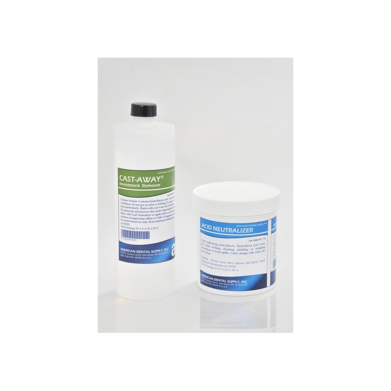 :: AMERICAN DENTAL SUPPLY, INC. -  CAST AWAY® INVESTMENT REMOVER KIT (LIQUID WITH NEUTRALIZER)  ::