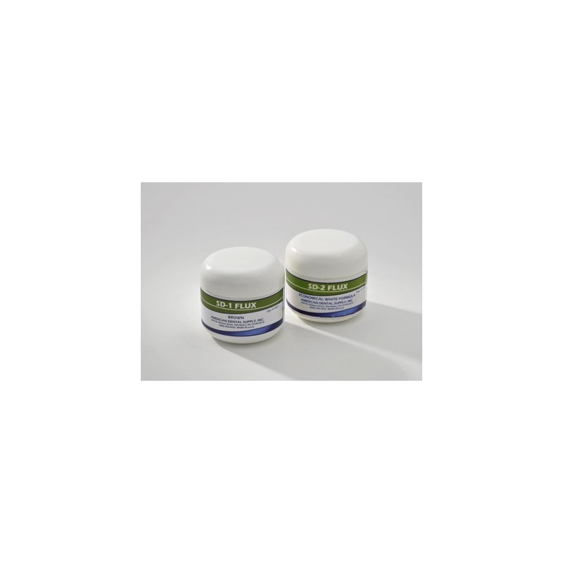 :: AMERICAN DENTAL SUPPLY, INC. - FLUX BROWN SD-1, HIGH TEMPERATURE, 40CC PASTE JAR   ::