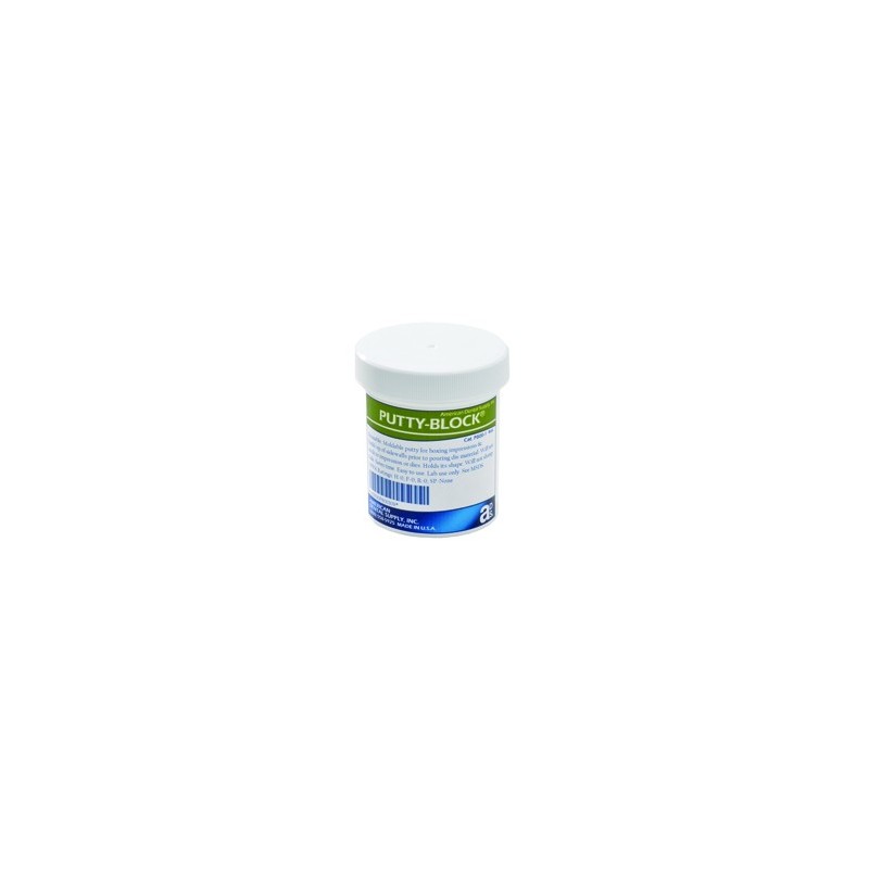 :: AMERICAN DENTAL SUPPLY, INC. -  PUTTY BLOCK® FOR BOXING IMPRESSIONS, 340 GM JAR, REUSABLE  ::