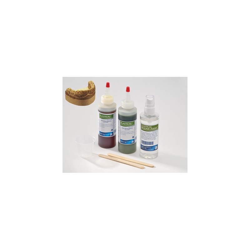 :: AMERICAN DENTAL SUPPLY, INC.  - PLASTICAL® DIE & MODEL MATERIAL, GREEN, 8 OZ. KIT (2-4 OZ. BOTTLES  ::
