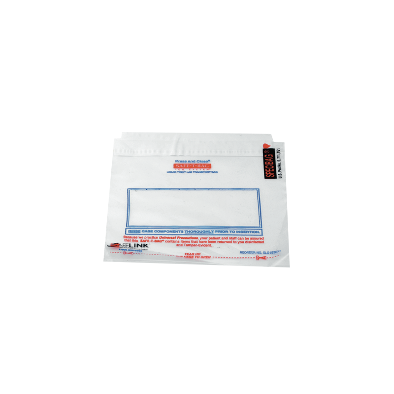 SAFE-T-BAG (SAFETY) TRANSPORT BAG 6” x  6”, SINGLE POCKET, 500 PER BOX