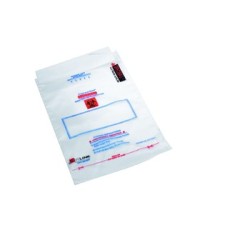 SAFE-T-BAG (SAFETY) TRANSPORT BAG 9” x 13”, DUAL PKT. BIOHAZARD, 125 PER BOX
