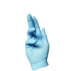 GLOVES - NITRILE, MEDIUM EXAM, 100 PER BOX, DISPOSABLE