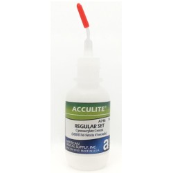ACCULITE CYANOACRYLATE ADHESIVE, REGULAR SET, 1 OZ.