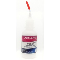 ACCULITE CYANOACRYLATE ADHESIVE, FAST SET, 1 OZ.