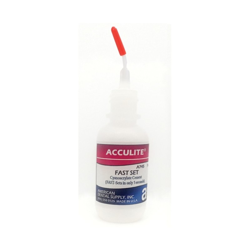 ACCULITE CYANOACRYLATE ADHESIVE, FAST SET, 1 OZ.