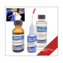 FILL IT KIT CYANOACRYLATE, BLUE, (6-1/2 OZ. BASE, 2-2 OZ. ACT., 1 OZ. SOLVENT)